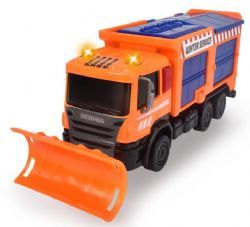 DICKIE - CAMION CHASSE-NEIGE SCANIA SONS ET LUMIÈRES 19 CM
